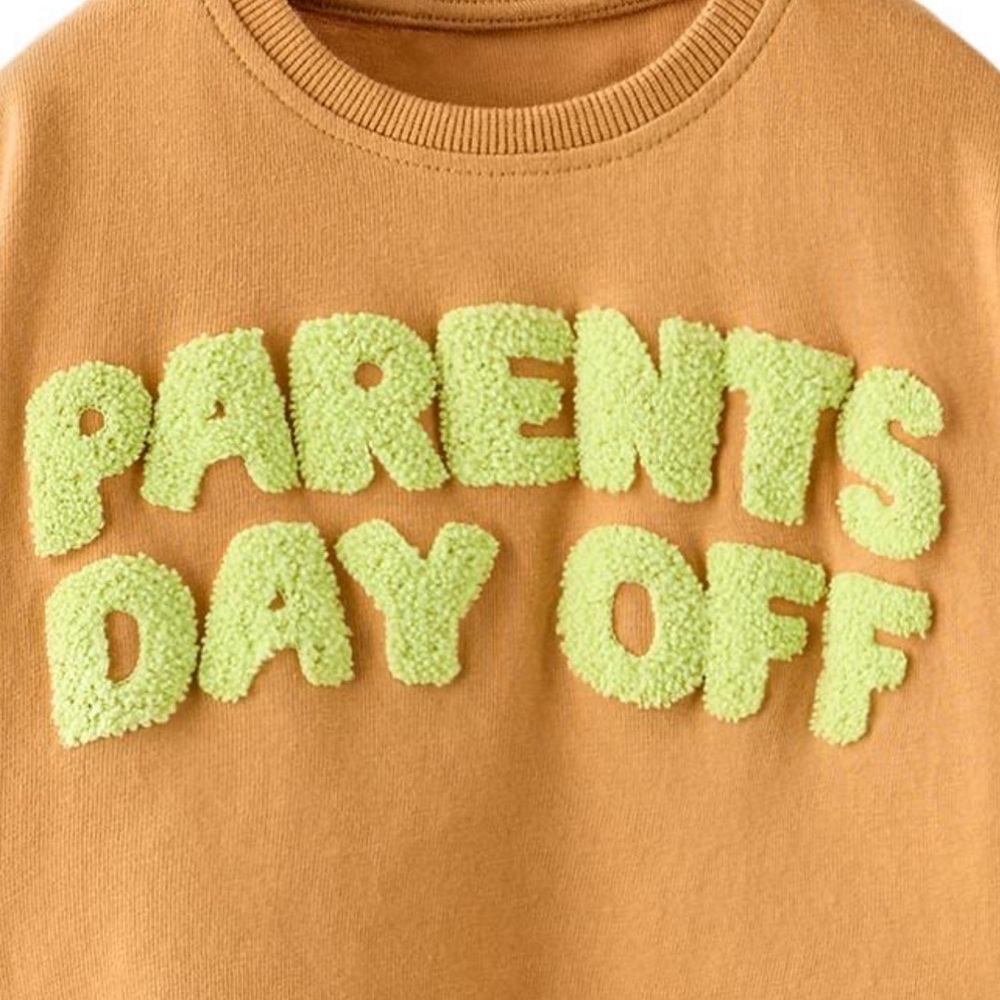 Kids Orange T-Shirt with Green Text - Picture 2 of 2